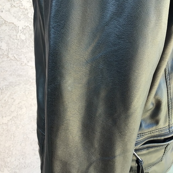 Black Faux Leather Jacket - Picture 8 of 11